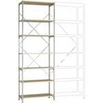26022 Magazijnstelling basismodule 265 kg (b x h x d) 900 x 1800 x 600 mm Staal Kunststofcoating Gentiaan-blauw Hout