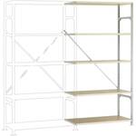 26025 Magazijnstelling basismodule 265 kg (b x h x d) 900 x 1800 x 500 mm Staal Kunststofcoating Gentiaan-blauw Hout