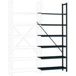 ZC22405NS Magazijnstelling uitbreidingsmodule 250 kg (b x h x d) 1216 x 2000 x 436 mm Staal Poedercoating Hemelsblauw Staalbuisbodem