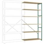 ZC251806NS Magazijnstelling uitbreidingsmodule 233 kg (b x h x d) 966 x 2500 x 836 mm Staal Poedercoating Hemelsblauw Staalbuisbodem