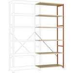 ZC22405ND Magazijnstelling basismodule 250 kg (b x h x d) 1266 x 2000 x 436 mm Staal Poedercoating Hemelsblauw Staalbuisbodem