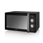 Swan 25 Liter Retro Manual Magnetron Zwart 900W - LAATSTE KANS