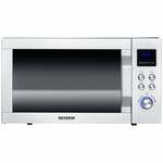 Severin MW 7774 Magnetron RVS (geborsteld), Zilver 900 W Grillfunctie, Met pizzafunctie, Heteluchtfunctie