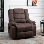 HOMCOM massagestoel, luxe relaxstoel met massagefunctie, kunstleer, stevige constructie, comfortabel schuim, 94 x 99 x 99 cm, bruin | Aosom.nl