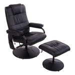 HOMCOM Relaxstoel met Massage- en Ligfunctie, Draaibare Massagestoel, 4 zijzakken en Afstandsbediening, Donkergrijs