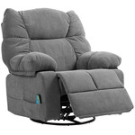HOMCOM massagestoel, luxe relaxfauteuil met voetenbank, meerdere massagefuncties, verstelbaar ligbed, comfortabel, zwart | Aosom.nl