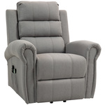 HOMCOM relaxfauteuil, met opstahulp, 8 massagepunten, verwarmbare rugleuning, comfortabel design, 78 x 82 x 99 cm, grijs | Aosom.nl