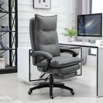 Vinsetto ergonomische bureaustoel, met massagefunctie 6 massagepunten, hoogte verstelbare, tot 120 kg, 70 x 62 x 120-130 cm, grigs | Aosom.nl