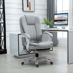 Vinsetto massagestoel, ergonomisch, bureaustoel met verstelbare rugleuning, comfortabel schuimstof, 66 x 63 x 107-115 cm, grijs | Aosom.nl
