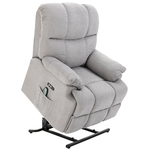 HOMCOM Massagestoel, ergonomische opstahulp met verwarmingsfunctie, verstelbaar met USB-afstandsbediening, 83 x 95 x 105 cm, Bruin | Aosom.nl