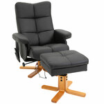 HOMCOM massagestoel, luxe relaxstoel met massagefunctie, verstelbare rugleuning, comfortabel kunstleer, 68 x 78 x 90 cm, zwart | Aosom.nl