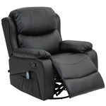 HOMCOM massagestoel, ontspannend met verwarm- en ligfunctie, kunstleer, tot 150 kg, luxe design, 97 x 92 x 104 cm, zwart | Aosom.nl