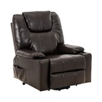 Verwarmde Massagestoel met Stahulp - 4 segmenten / 8 trilpunten - bruin