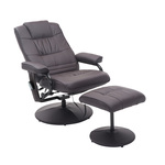 HOMCOM relaxfauteuil, luxe massagestoel met voetensteun, verstelbaar, comfortabel ontwerp, ideaal voor ontspanning, zwart | Aosom.nl