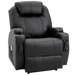 HOMCOM massagestoel, luxe relaxstoel met massagefunctie, kunstleer, stevige constructie, comfortabel schuim, 94 x 99 x 99 cm, bruin | Aosom.nl