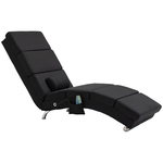 HOMCOM Massagestoel, Relaxfauteuil met 8 Vibratiepunten, 5 Modi, 56 x 168 x 84 cm, Zwart