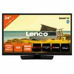 LENCO DVL-2483BK (V2) - 24" Smart TV met ingebouwde DVD speler en 12V auto adapter - Zwart