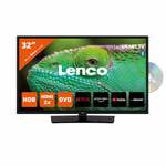 LENCO DVL-3273BK (V2) - 32" Smart TV met ingebouwde DVD speler, zwart