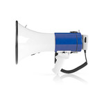 Nedis MEPH200WT Megafoon 25 W Bereik Van 1500 M Afneembare Microfoon Wit/blauw