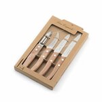 Kinghoff 1151 Messenset - Messenblok hout - rvs - 6 delig