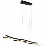 LED Hanglamp - Trion Laz - 35W - Aanpasbare Kleur - Dimbaar - Rechthoek - Mat Messing - Metaal