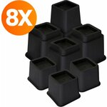 Gleza Bedverhogers - Meubelverhogers - Stoelverhogers - Tafelverhogers - 8 stuks - Verstelbaar tot 22,5 cm