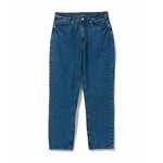 Wijdere timmermansjeans meisjes middenblauw