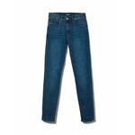 Paperbag jeans meisjes zakken hartjes middenblauw