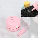 Handheld Desktop Stofzuiger Mini Keyboard Student Gum Desktop Cleaner Sweeper (Peach Powder)