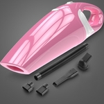 Draadloze auto stofzuiger handheld mini stofzuiger Super zuig NAT en droog dual use draagbare stofzuiger (roze + wit)
