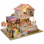 Rayher hobby kerstdorp miniatuur boompjes - 16x stuks - 5 en 7 cm