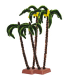 Euromarchi miniatuur palmboompjes - 2x - 22 cm - kunststof