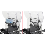 CS-856D1 motorfiets draaibaar belastbaar aluminiumlegering mobiele telefoon houder spiegel houder versie (zwart)