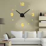 Creatieve DIY Acryl Klok Home Digital Wall Clock (Goud)