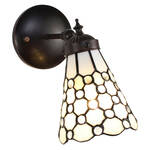 Lumilamp Wandlamp Tiffany 23*13*43 Cm E27/max 1*40w Wit Glas Muurlamp