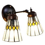 Clayre & Eef Wandlamp 29x23x65 cm Koperkleurig Ijzer Glas Muurlamp Koperkleurig Muurlamp