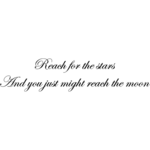Reach for the stars - Muursticker