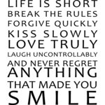 Life is short - Muursticker