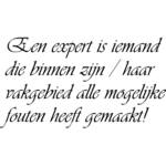 Een expert is iemand - Muursticker