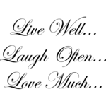 Live Well - Muursticker