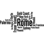 Wereld Steden Rome - Muursticker