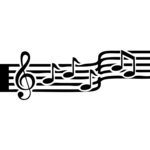 Muzieknoten - Muursticker
