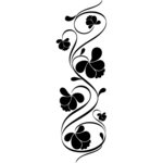 Bloemen decor - Muursticker