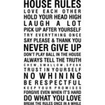 House rules - Muursticker