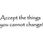 Accept the things - Muursticker
