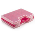 Opbergkoffer - 22-vaks - zwart - 28 x 21 x 6 cm - Sorteerdoos kleine spulletjes