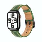 Voor Apple Watch Series 5 40 mm kleurrijke naaigaren lederen horlogeband