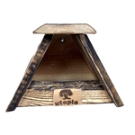 Utopia nestkast roodborst / merel gebrand douglas hout