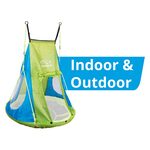 AXI Nestschommel Summer met frame van hout in bruin Schommel met muurbevestiging voor kinderen met nest schommelzitje