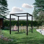 AXI Nestschommel Summer met frame van hout in bruin Schommel met muurbevestiging voor kinderen met nest schommelzitje